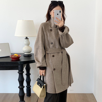A double - sided cashmere coat in 2022 new high - end small 100 pure wool double - sided coat