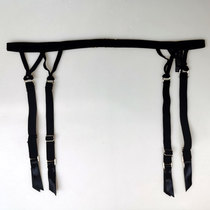 Black ladies fluff minimalist metal buckle sexy stockings garter belt GA1659