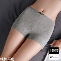 Cotton ladies boxer underwear cotton antibacterial breathable seamless summer bag hip size waist thin four-corner shorts