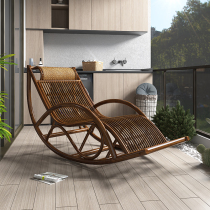 Rattan chair Rocking chair Adult home leisure rocking chair balcony elderly recliner Rattan lazy chair Lunch break sofa
