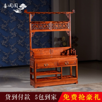 Dongyang Myanmar Rosewood shoe cabinet coat rack multifunctional Ming and Qing classical antique mahogany bedroom porch furniture