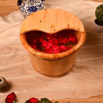 30cm tall cedar zu yu tong foot bath barrel holding a small household xi zu basin Wood pao jiao tong