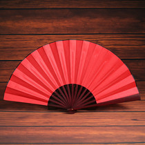 Chinese style 10 inch 8 inch folding fan double-sided Juan cloth bamboo bone calligraphy blank Chinese painting folding fan wedding Red props