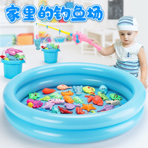Fishing toys for children fishing rod boy little girl 1 a 2-3 three and a half year old baby puzzle magnetic fish pond set