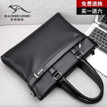 Treasure Chic Kangaroo Mens Handbag Handbag Men Business Handbags Mens Briefcase Mens Bag Casual Single Shoulder Sloped Satchel Bag
