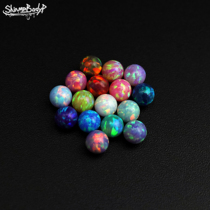 shinma 4MM external thread of Auberra beads replace the pearl of the pearl and the eyebrow nail of the European and American piercing jewelry