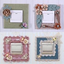Creative Switch Sticker Switch Socket Protective Sleeve Wall Patch Home Cloth Art Lace Brief Modern Light Switch Decoration Sticker