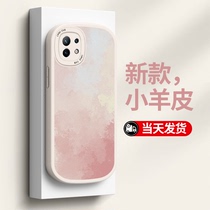 Xiaomi 11 phone shell new Xiaomi 12pro shell small lambskin color block anti-fall 11 youthful version advanced sense limited edition full package 10s net red card male and female por soft silicone protective sheath