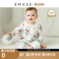 EMXEE Manxi baby autumn baby clothes long sleeve jumpsuit men and women ha clothes climbing clothes newborn bag