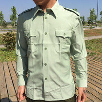 Retired long-sleeved 99 plain shirt Army band performance shirt Dark green quick-drying military fan uniform Solid color military training uniform