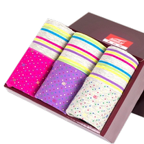 Fanny to ladies underpants woman high waist cotton quilts with hip large size comfortable flat corner briefs female style shorts gift box