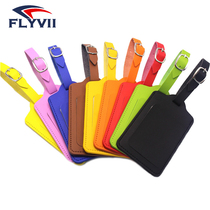 Travel goods luggage tag creative leather suitcase hanging tag airplane luggage tag PU boarding pass