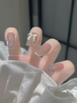 Snail manicure Hall temperament naked brown cat eye diamond chain bow nail tool solid glue every 28