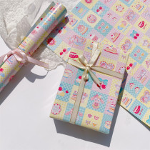 Older Lolita original cute cherry party birthday gift Childrens Day wrapping paper gift package book paper