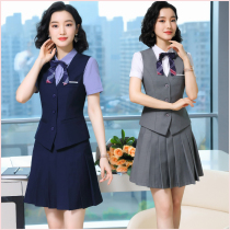Kindergarten teacher uniform vest dress Xia Youshi professional dress beautician overalls Female teacher garden suit suit