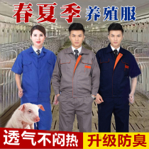 Special clothes for raising pigs deodorant feeding clothes for breeding farms protective clothing split breeder work clothes summer