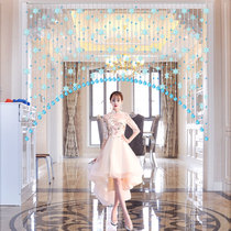 水晶珠帘门帘装饰雪花过道鞋柜客厅卧室卫生间珠链玄关成品隔断帘