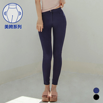 kindame Korea Net red fitness pants women high waist hip hip yoga pants plastic pants zipper dnpl