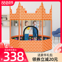 Michiu Castle trampoline home childrens indoor and outdoor increase baby bouncing bed Childrens family outdoor jumping bed