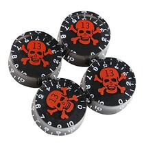 LP EPI barrel electric guitar volume knob tone knob LP electric guitar potentiometer cap Black Red Skull