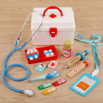 Simulation little doctor playing toy set girl medical medical care injection Childrens house gift stethoscope male