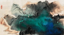 Art micro-spray Zhang Daqian in 1975