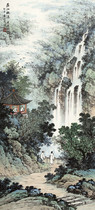 Art micro-spray Yuan Songnian Dinghu Waterfall 30x66cm