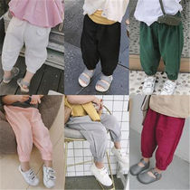 2021 bloomers Korean version of the summer childrens thin section mens nine-point pants swimsuit Harun girls cotton anti-mosquito hemp pants