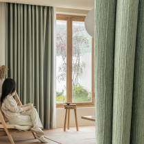 Ratea Green Nordic Brief All Shading Days Style Styling Living-room Bedroom Superior 2022 New Curtains Custom Linen