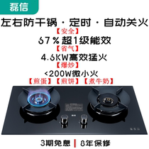 Lei Xin L3B001 elderly natural gas timing anti-dry burning Forget to turn off automatic gas off flameout table embedded glass gas stove