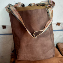Leather pure cowhide thin cowhide large capacity electrical woodworking tube Bag Mens hardware kit