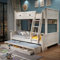 American bunk bed solid wood feet children bunk bed two bunk bed double double bunk bed