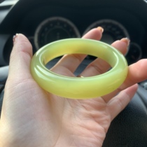 Natural Liaoning Xiu Iwanyu jade yellow jade bracelet with jade jade jade jade jade jade jade bracelet oil green flat bar Women in stock A stock