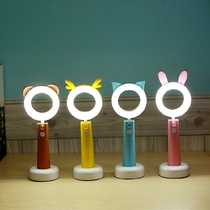 Light spotting child cute male and female princess bed head lamp folding LED three-gear usb charging desk guard eye light small table lamp