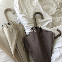  ooahz handle is so great that only my family has a solid color long handle umbrella handle of the same color ins men and women