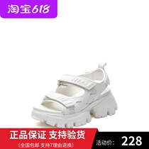 Sigatu 2021 summer new street shot thick bottom dad sports sandals female velcro sandals EBK10BL1