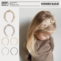 New Spot Danish Konges Slojd Children Organic Cotton Retro Fabric Hair Stirrup Hair Clip