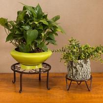 European-style iron stool flower stand single-layer potted stand floor bonsai stand low flower stand desk flower stand
