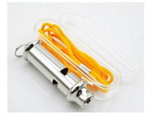Outdoor survival whistle Self-defense protective supplies High frequency life-saving whistle Metal stainless steel whistle Camping travel