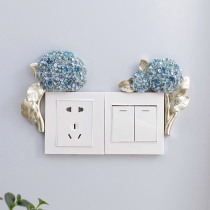 Nordic Wind Switch Sticker Wall Sticker Home Creative Minima Modern 3d Solid Living Room Decoration Socket Protective Sleeve Resin