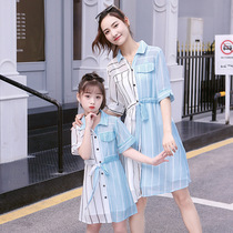  UK next sara parent-child clothing 2021 summer new girl princess skirt net red mother and daughter chiffon dress