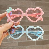 Childrens female baby sunglasses Princess Butterfly knot Loving Ink Mirror Little Girl Cute Decoration Super Cute Photo Glasses