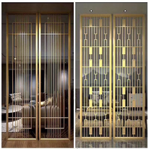 Aluminum alloy rose gold stainless steel screen partition champagne gold hollow titanium gold partition grid black titanium gold aluminum carved flower