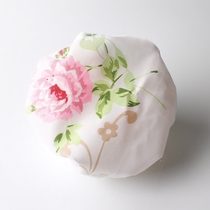 Qing Qingmei waterproof printed shower cap adult female bathing long hair cute household Korean kitchen anti-smoke head cover