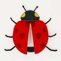 New handmade fabric switch sleeve socket sleeve switch appliqued dust cover to decorate modern field garden (Seven Stars ladybug)