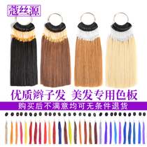 Hair real hair clockwork real hair swatch color card Bleaching and dyeing hair experiment test hair strip hair color real hair hair bundle