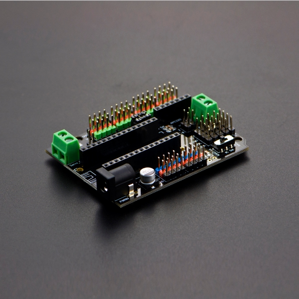 DFROBOTs Nano I O Shield is compatible with arduino Nano