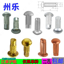 M1 5M1 6M2 Brass copper iron galvanized 304 stainless steel sign rivets GB827 Knurled nameplate rivets