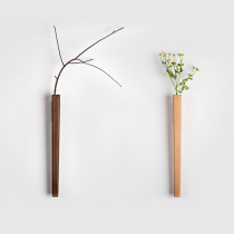 Access corridor wall decoration wall flower plant wall solid wood simple Japanese style porch wall hanging jewelry green plant hydroponics