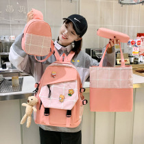 4 pieces of cover mommy bag satchel with single shoulder double shoulder bag mother and baby bag for simple and large capacity fashion multifunction